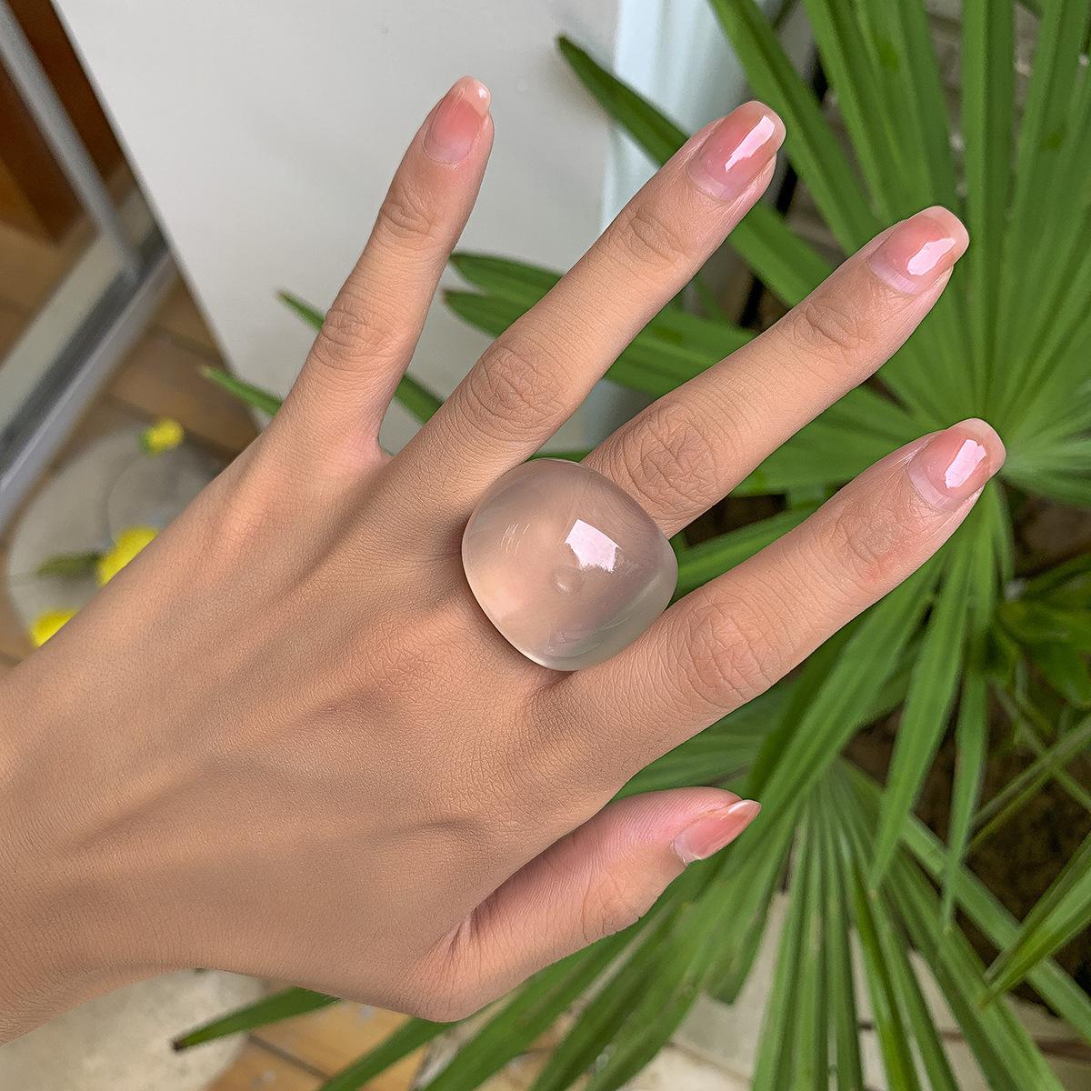 Exaggerated Fashion Trend Candy Colored Resin Circle Ring One Size білий
Exaggerated Fashion Trend Candy Colored Resin Circle Ring One Size білий