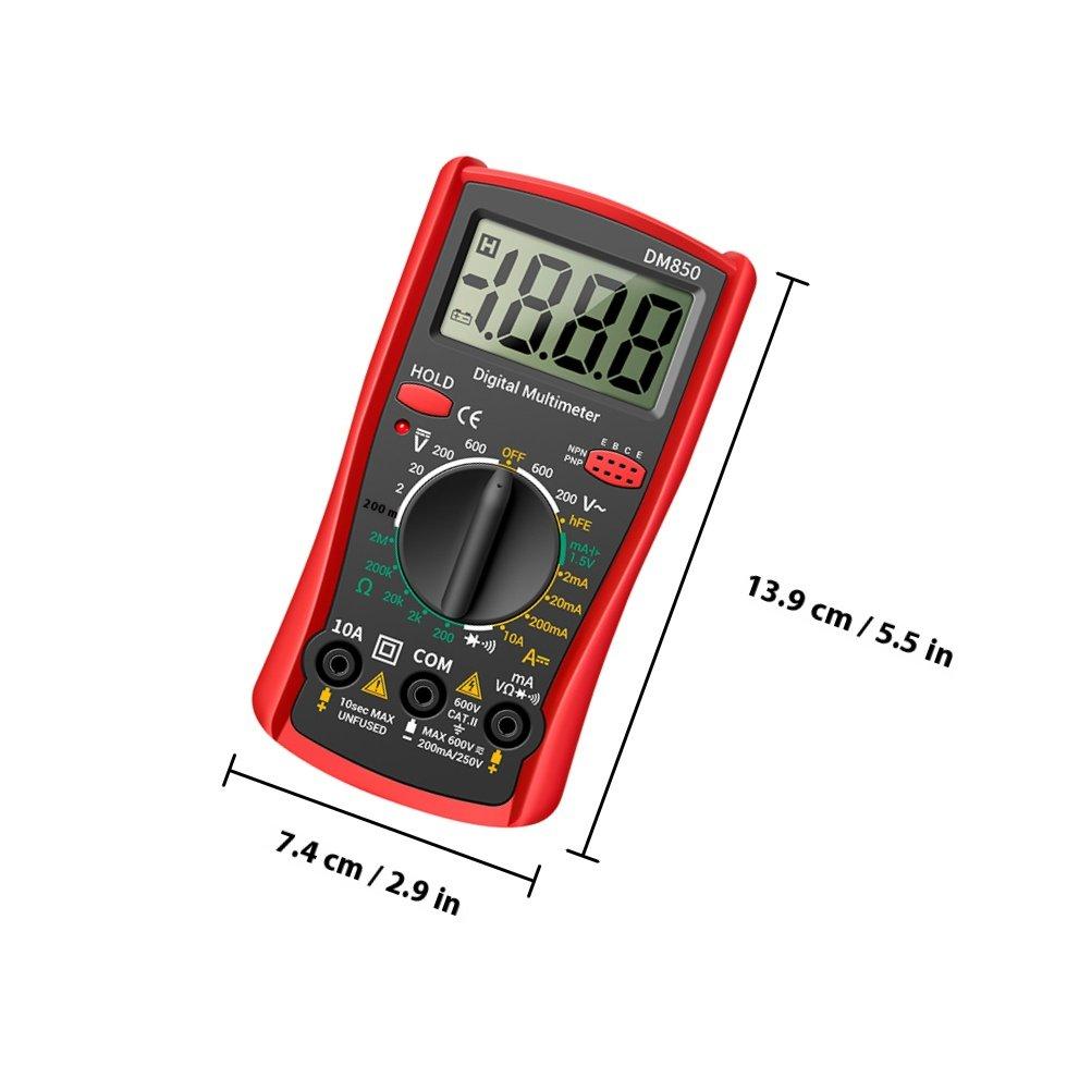 Digital Multimeter Auto-Ranging ABS Durable Shell Electrical Repair Home Automotive Voltage Current Diode Tester червоний
Digital Multimeter Auto-Ranging ABS Durable Shell Electrical Repair Home Automotive Voltage Current Diode Tester червоний