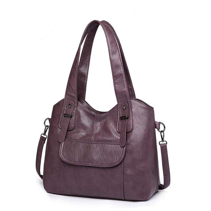 Fashion trend women s handbag new European and American fan splicing women s bag simple soft leather big bag women фіолетовий
Fashion trend women s handbag new European and American fan splicing women s bag simple soft leather big bag women фіолетовий