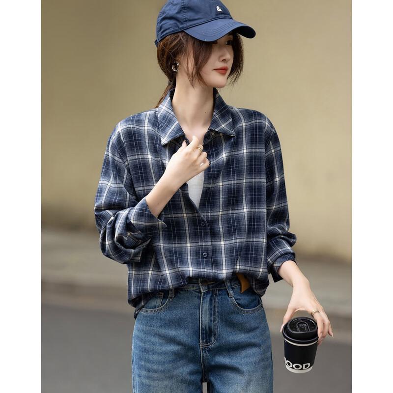 Demana Women s Plaid Drop Shoulder Lapel Shirt M
Demana Women s Plaid Drop Shoulder Lapel Shirt M