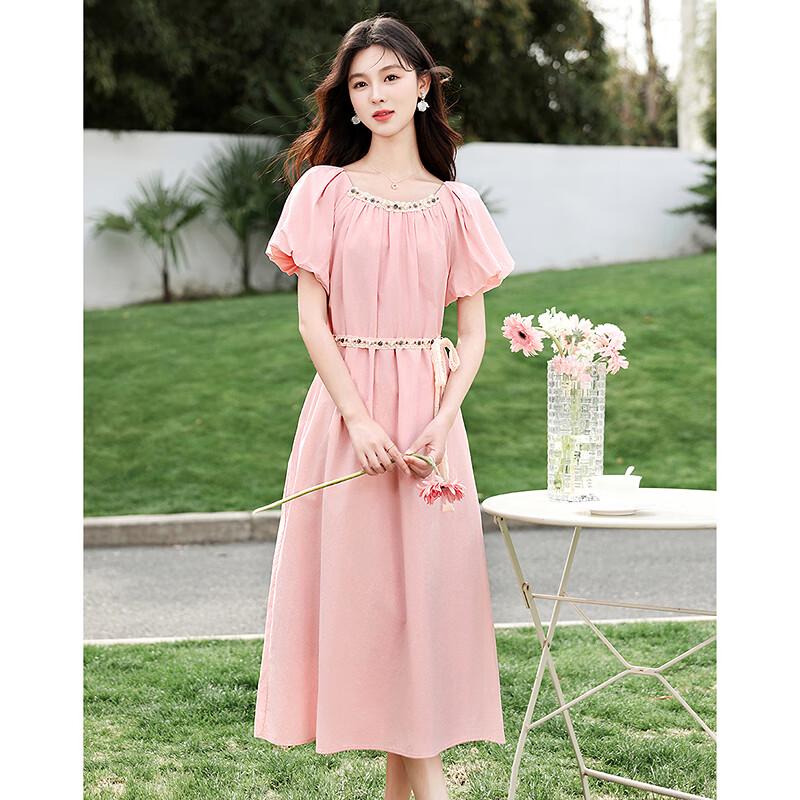 Women s Elegant A-Line Short Sleeve Midi Dress L
Women s Elegant A-Line Short Sleeve Midi Dress L