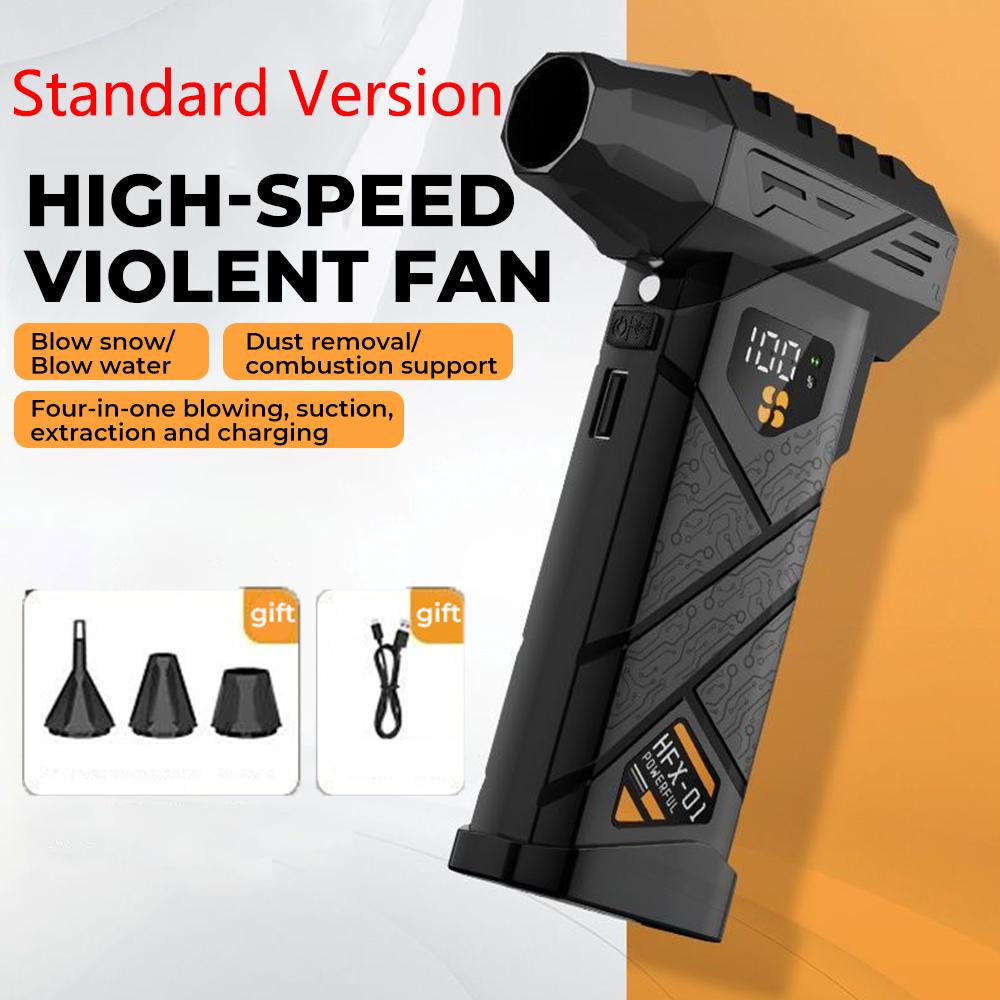 10000mAh Violent Fan with LED Lighting 580000RPM Electric Air Blower Vacuum Kit Turbo Jet Fan Type-C Charging Brushless Motor
10000mAh Violent Fan with LED Lighting 580000RPM Electric Air Blower Vacuum Kit Turbo Jet Fan Type-C Charging Brushless Motor