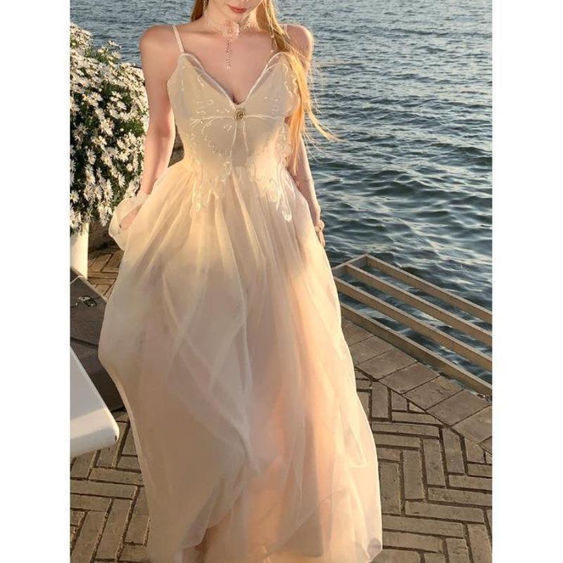 New Butterfly French Suspender Dress Women s Summer Pure New Bow Mesh Vacation Dress S белый
New Butterfly French Suspender Dress Women s Summer Pure New Bow Mesh Vacation Dress S белый
