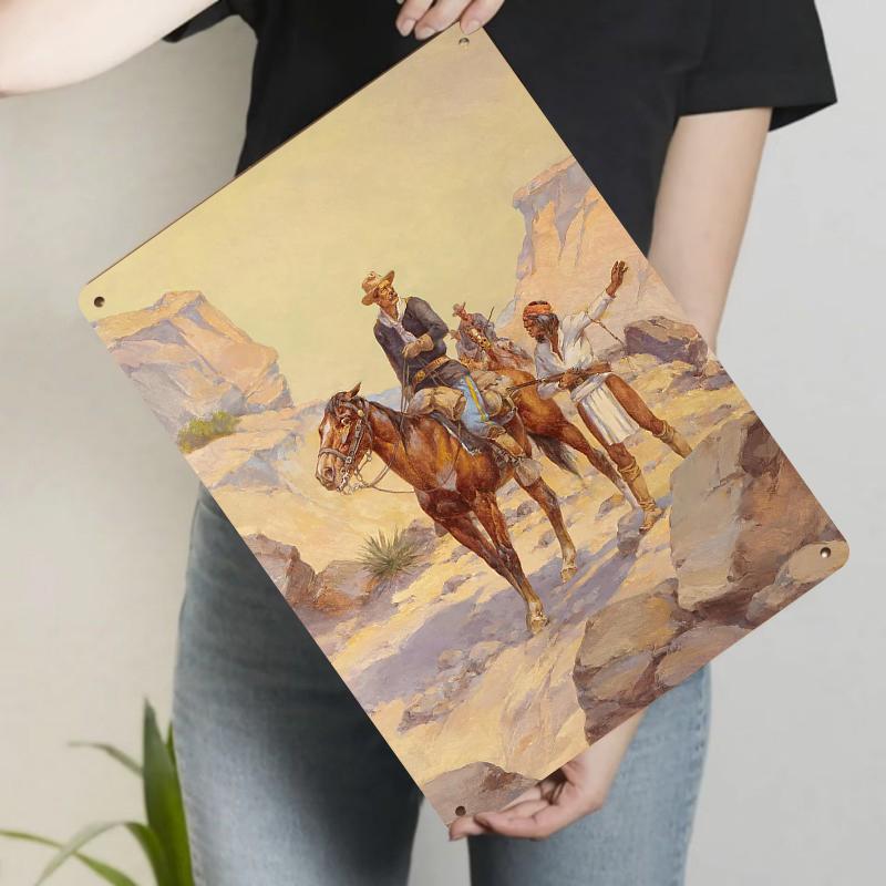 Western Cowboy Adventure Scene Custom Metal Tin Sign Vintage Decor for Living Room Bar Wall Art 20x30cm(7.8x11.8inch)
Western Cowboy Adventure Scene Custom Metal Tin Sign Vintage Decor for Living Room Bar Wall Art 20x30cm(7.8x11.8inch)