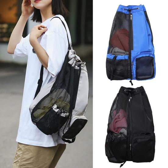 Сетчатая сумка для плавания Рюкзак на шнурке большой вместимости с несколькими отделениями Многофункциональный рюкзак для водных видов спорта с мокрыми/сухими карманами светло-серый 
Сетчатая сумка для плавания Рюкзак на шнурке большой вместимости с несколькими отделениями Многофункциональный рюкзак для водных видов спорта с мокрыми/сухими карманами светло-серый