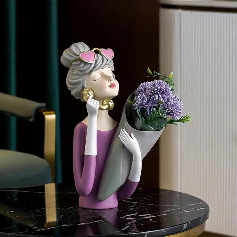 Nordic Call Phone Hold Flower Tube Girl Resin Decoration Items Home Room Desk Statue Accessories Coffee Table Sculpture Crafts
Nordic Call Phone Hold Flower Tube Girl Resin Decoration Items Home Room Desk Statue Accessories Coffee Table Sculpture Crafts