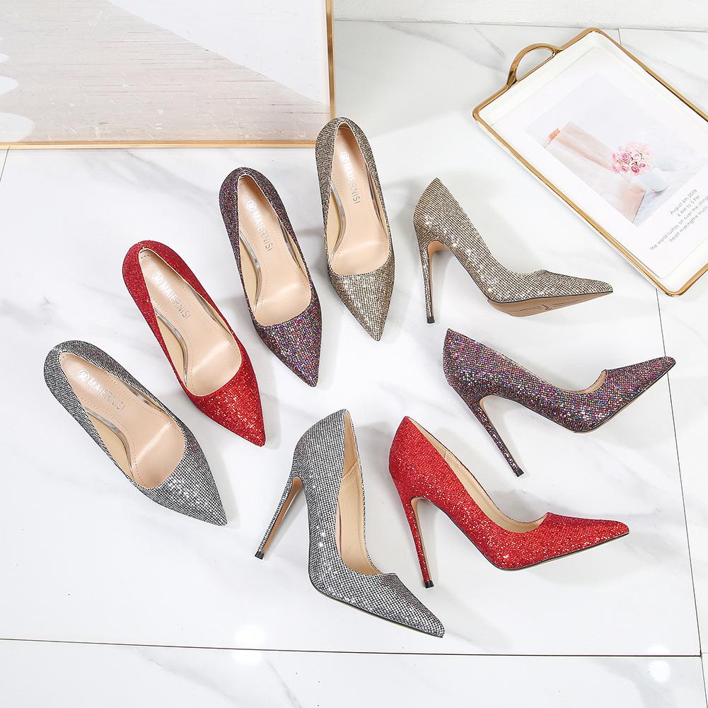 Stylish and simple, thin heel, super high heel, Glitter sequins, shallow mouth, pointed head, sexy and thin women s shoes. 35
Stylish and simple, thin heel, super high heel, Glitter sequins, shallow mouth, pointed head, sexy and thin women s shoes. 35