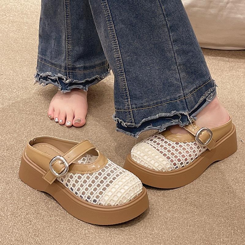 Hollow woven through-mesh platform slippers 2025 one-word strap single shoes sandals women s shallow mouth Mary Jane shoes 40 хакі
Hollow woven through-mesh platform slippers 2025 one-word strap single shoes sandals women s shallow mouth Mary Jane shoes 40 хакі