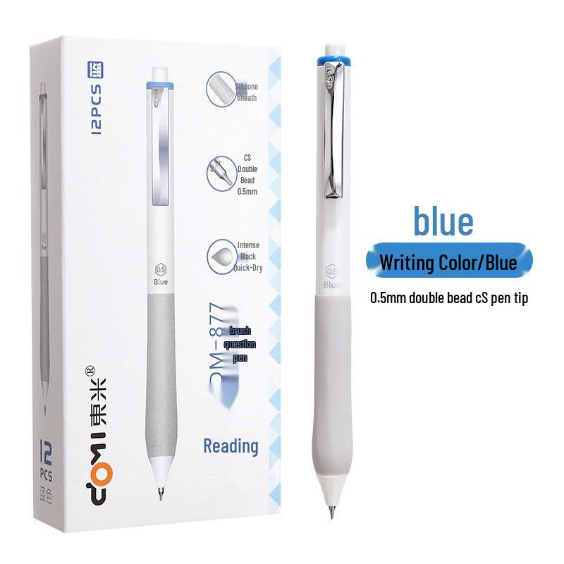 Dong Mi 877 Practice Pen, Stylish Click Neutral Pen, 0.5mm Quick-Dry Deep Black Double Ballpoint Pen 12 pieces per box синій
Dong Mi 877 Practice Pen, Stylish Click Neutral Pen, 0.5mm Quick-Dry Deep Black Double Ballpoint Pen 12 pieces per box синій