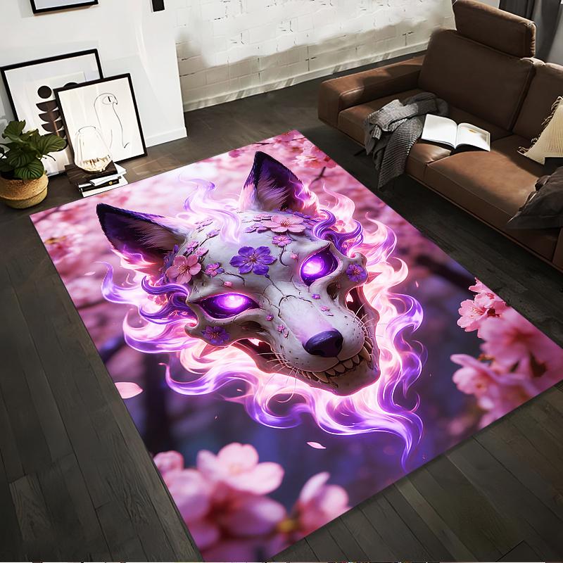 Floral Wolf Skull with Purple Flame and Cherry Blossom Carpet Design Suitable for use as an anti-slip for living room bedroom sofas 40x60cm( 15x23in )
Floral Wolf Skull with Purple Flame and Cherry Blossom Carpet Design Suitable for use as an anti-slip for living room bedroom sofas 40x60cm( 15x23in )