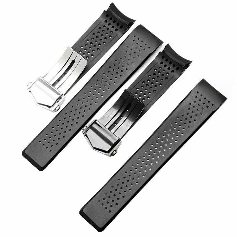 Classic Brown Blue Black Silicone Rubber Watchband 22mm 24mm Fit for TAG Heu Grand Carrera Watch– Waterproof Curved End Strap 22mm&Silver buckle
Classic Brown Blue Black Silicone Rubber Watchband 22mm 24mm Fit for TAG Heu Grand Carrera Watch– Waterproof Curved End Strap 22mm&Silver buckle