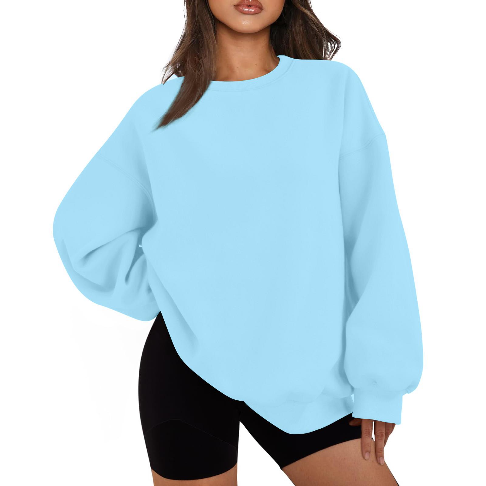 Women s Casual Fashion Long Sleeve Color Round Neck Sweatshirt Top M
Women s Casual Fashion Long Sleeve Color Round Neck Sweatshirt Top M