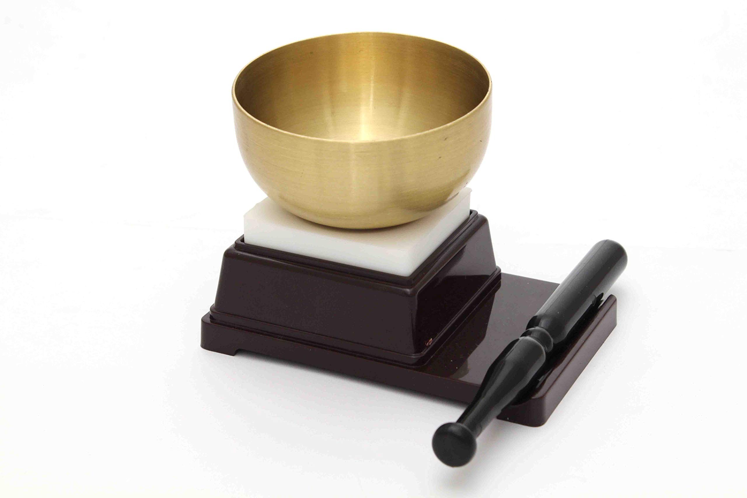 Tanaka Buddhist Altar Shop Rin Set (Bell Diameter 6.6cm, 2.2 inches, Brown) - For Mini and Compact Buddhist Altars
Tanaka Buddhist Altar Shop Rin Set (Bell Diameter 6.6cm, 2.2 inches, Brown) - For Mini and Compact Buddhist Altars