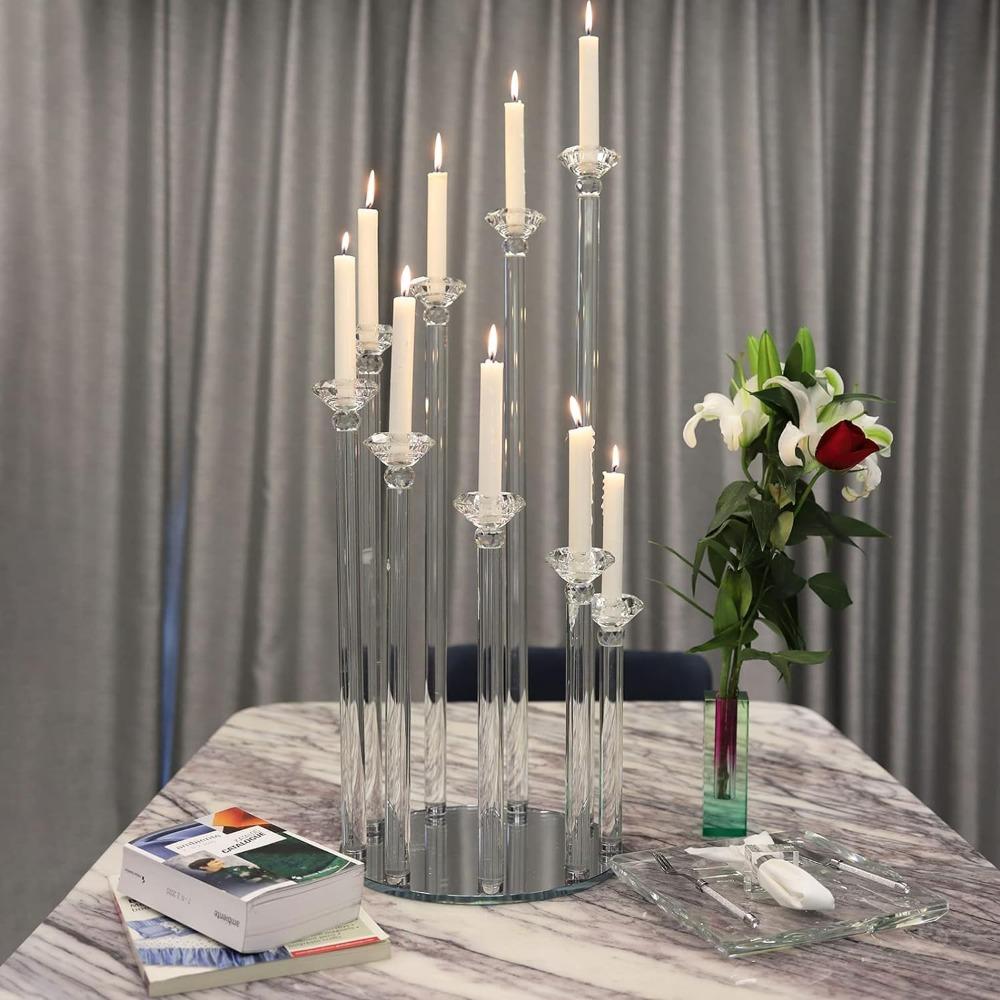 Elegant transparent crystal candle holder, universal candle compatibility, easy installation, subtle luxury design candle holder
Elegant transparent crystal candle holder, universal candle compatibility, easy installation, subtle luxury design candle holder