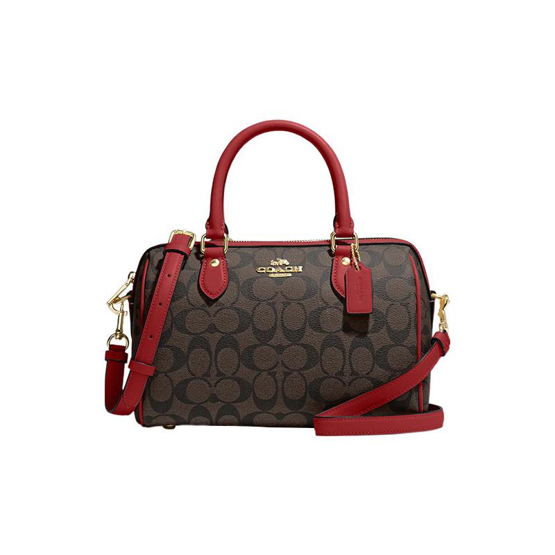 COACH Rowan 25 classic presbyopic zipper closure, coated canvas and leather, hand-held shoulder crossbody bag, medium size, women s brown and red коричневий
COACH Rowan 25 classic presbyopic zipper closure, coated canvas and leather, hand-held shoulder crossbody bag, medium size, women s brown and red коричневий
