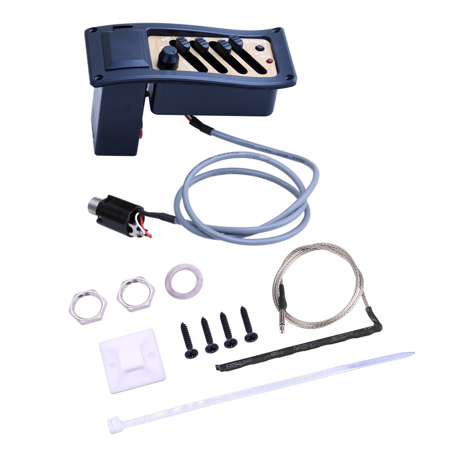 Practical Plastic Constructed 4 Band Equalizer Sound Modification Device Plastic Texture Suitable for Wood Guitars
Practical Plastic Constructed 4 Band Equalizer Sound Modification Device Plastic Texture Suitable for Wood Guitars