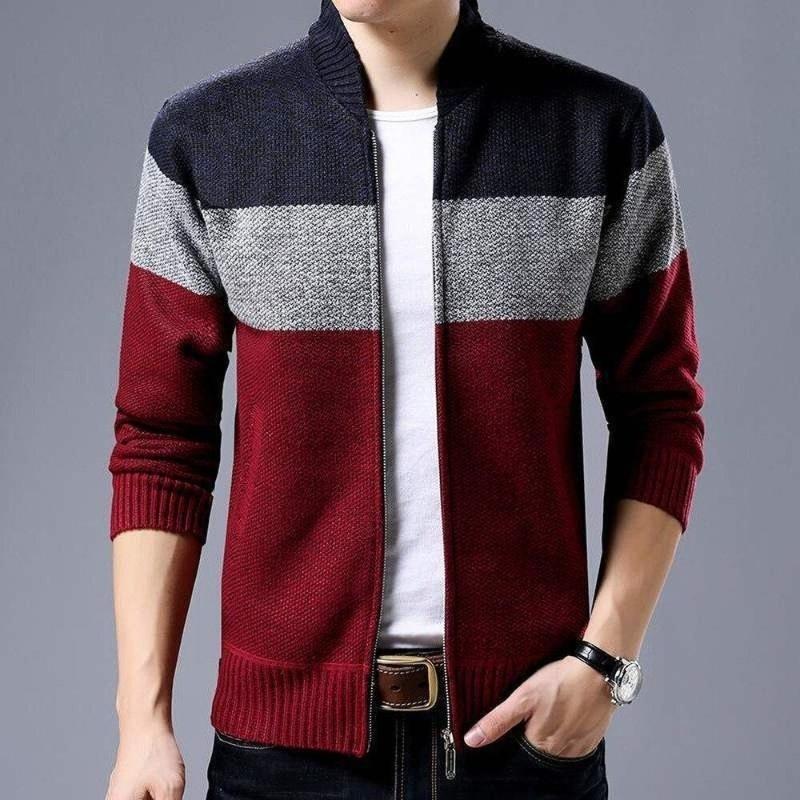 Autumn and Winter Men s Plus Velvet Striped Long-sleeved Warm Sweater 3XL темно-синього кольору
Autumn and Winter Men s Plus Velvet Striped Long-sleeved Warm Sweater 3XL темно-синього кольору