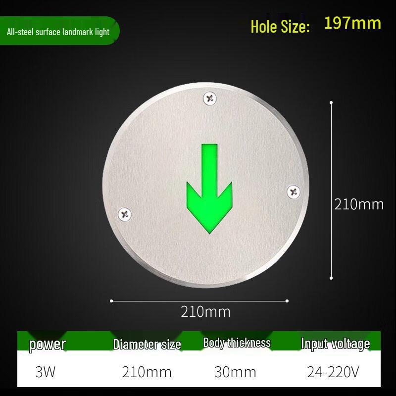 Aokewen 210mm Round LED Floor Evacuation Light
Aokewen 210mm Round LED Floor Evacuation Light
