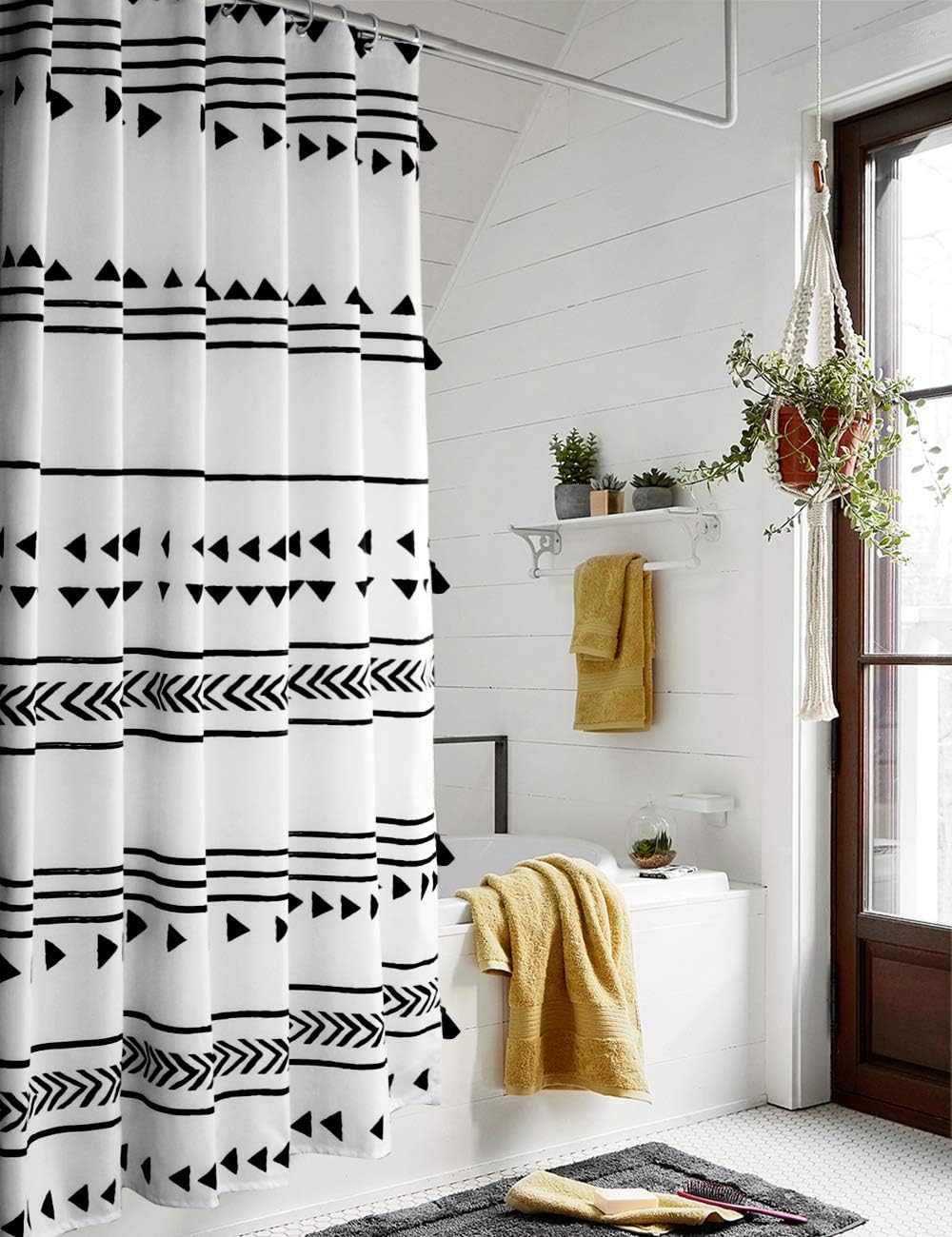 Tribal Arrow Print Shower Curtain Monochrome Design Ethnic Art Abstract Pattern Waterproof Bath Linen Modern Home Decor Item W60H190(CM)-1 Pcs
Tribal Arrow Print Shower Curtain Monochrome Design Ethnic Art Abstract Pattern Waterproof Bath Linen Modern Home Decor Item W60H190(CM)-1 Pcs