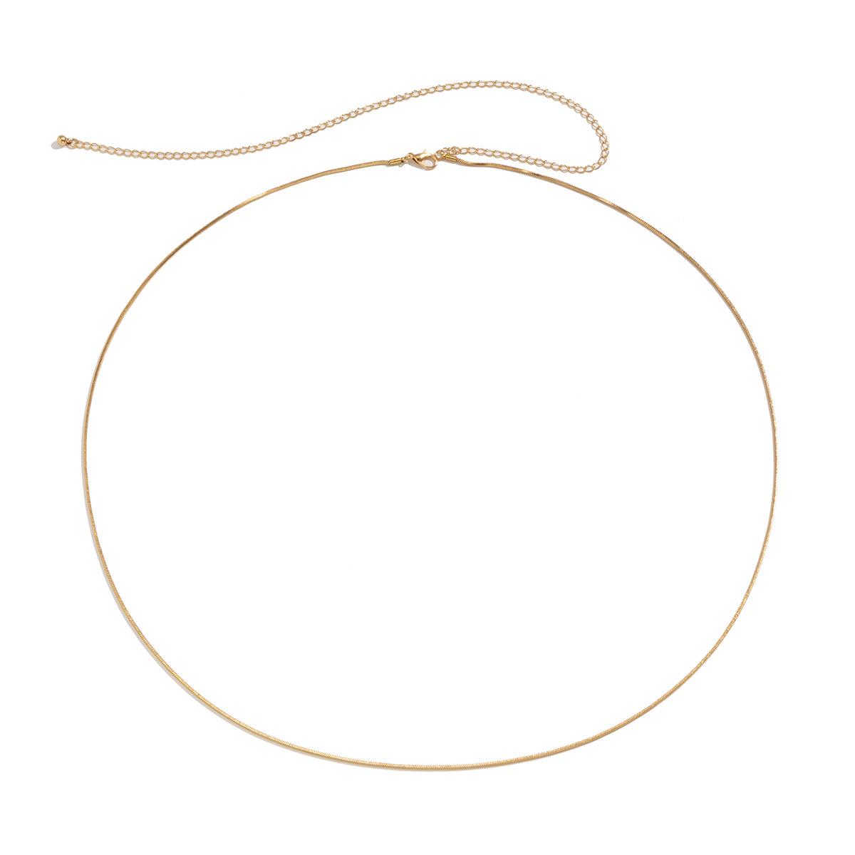 Уличный стиль металлическая цепочка на талию змеиная кость : Модное, Сексуальное Однослойное Украшение для Тела золотой