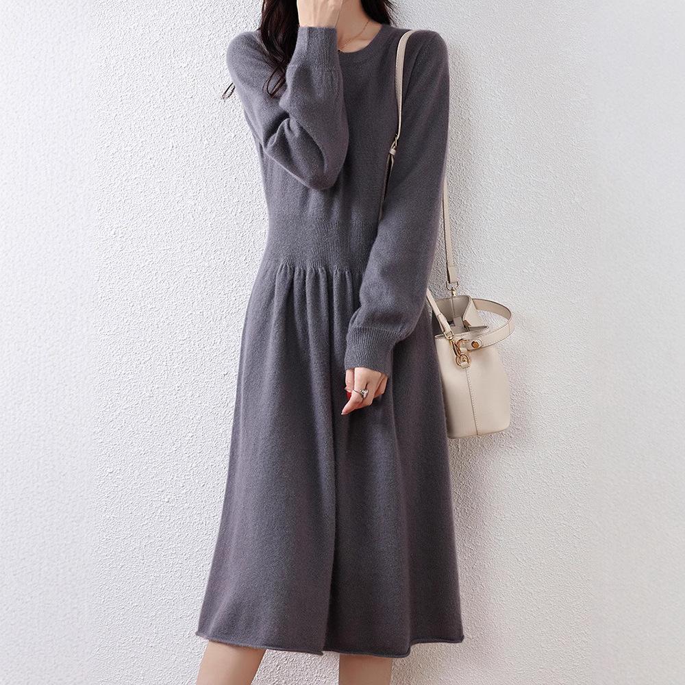 Wool Knit Retro Lantern Sleeve Dress - 100% Wool, Round Neck, Fitted, Autumn/Winter Collection 2XL (suitable for 135-150 jin)
Wool Knit Retro Lantern Sleeve Dress - 100% Wool, Round Neck, Fitted, Autumn/Winter Collection 2XL (suitable for 135-150 jin)