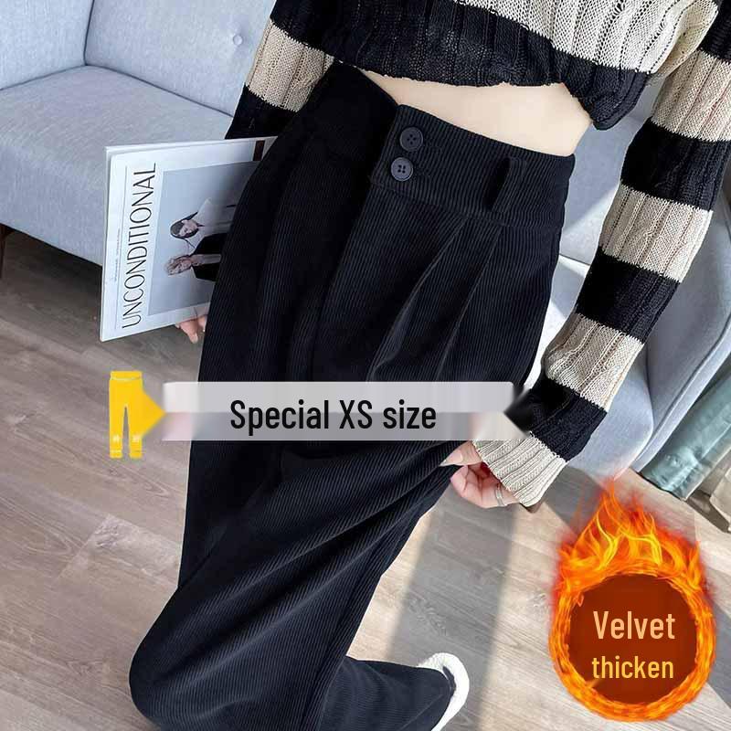 145cm Fleece-Lined High-Waisted Wide-Leg Chenille Pants - Women s XS, Petite, Black, Casual Autumn/Winter 2XL (131-150 jin)
145cm Fleece-Lined High-Waisted Wide-Leg Chenille Pants - Women s XS, Petite, Black, Casual Autumn/Winter 2XL (131-150 jin)