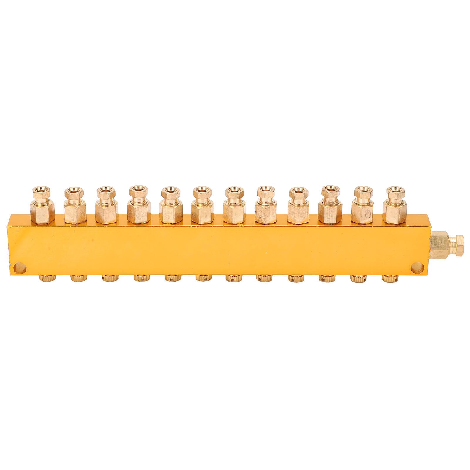 Oil Distributor Adjustable Brass Lube Piston Separator Divider Valve Lubrication System1 in 12 Out
Oil Distributor Adjustable Brass Lube Piston Separator Divider Valve Lubrication System1 in 12 Out