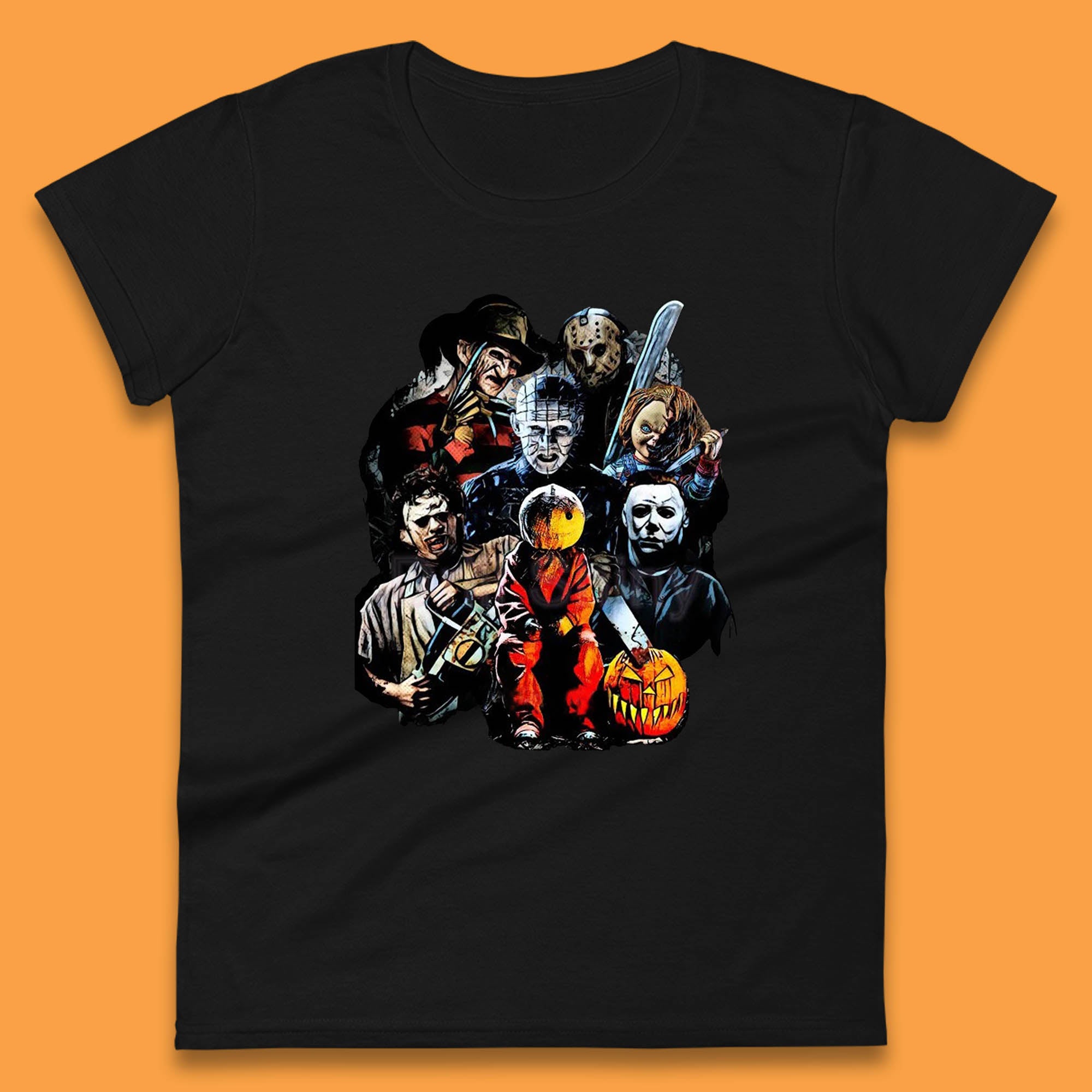 Halloween Horror Movie Characters Friends Halloween Villians Serial Killers Womens Tee T Shirt Mens Tops Unisex Top XL
Halloween Horror Movie Characters Friends Halloween Villians Serial Killers Womens Tee T Shirt Mens Tops Unisex Top XL