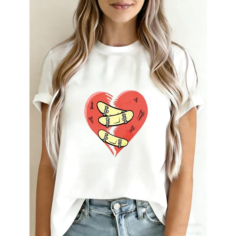 White T Shirt With Heart And Bandage Print For Casual Wear XXXXL білий
White T Shirt With Heart And Bandage Print For Casual Wear XXXXL білий