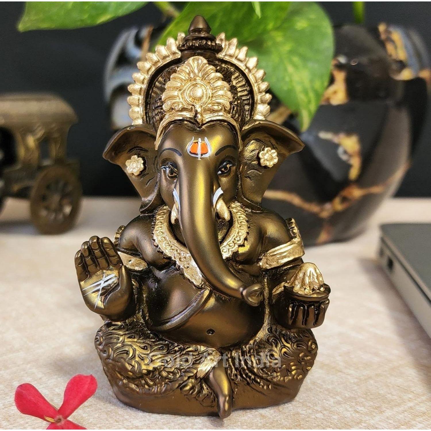 Handcrafted French Brown Mukut Ganesha Idol (3.5 ) - Perfect for Car Dashboard, Home or Office Decor and Gifting, Idol
Handcrafted French Brown Mukut Ganesha Idol (3.5 ) - Perfect for Car Dashboard, Home or Office Decor and Gifting, Idol