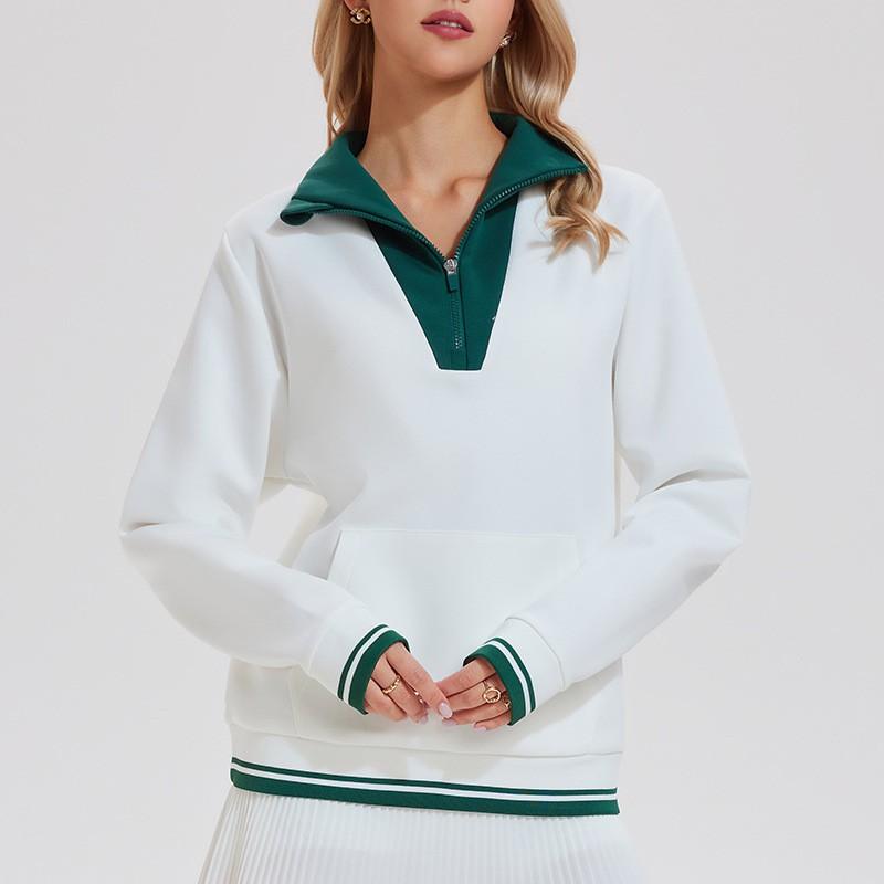 Retro Tennis Clothes Women s Hoodie Standing Collar Half Zipper Long Sleeves Spring Autumn Fashion Lapel Fake Two-piece Sports Fitness Top XXL
Retro Tennis Clothes Women s Hoodie Standing Collar Half Zipper Long Sleeves Spring Autumn Fashion Lapel Fake Two-piece Sports Fitness Top XXL