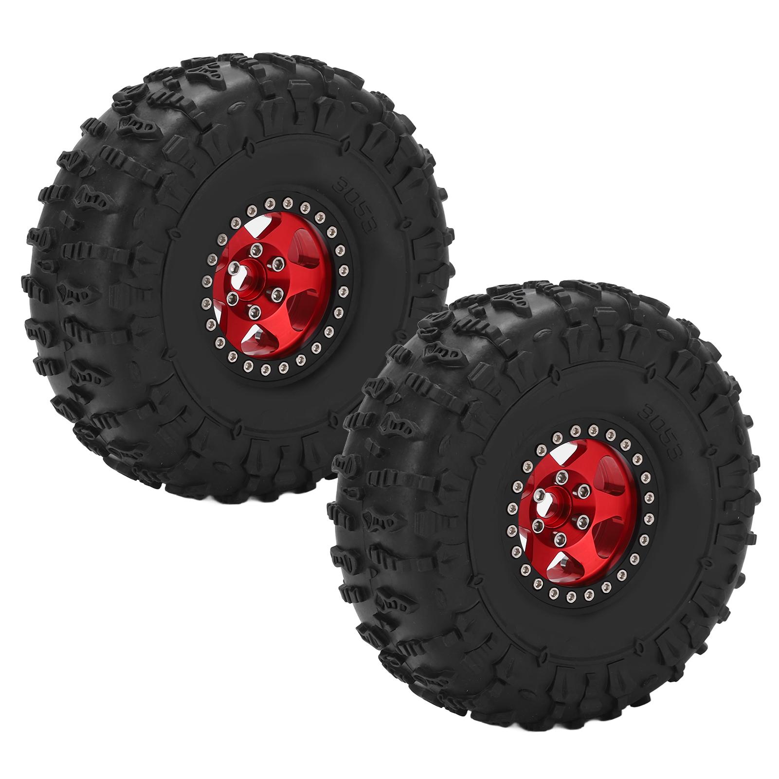 2Pcs 1.9in Wheel Rim Tires Set Metal Wheel Rims Rubber Tires Set for Axial SCX10 1 10 RC Crawler CarRed and Black
2Pcs 1.9in Wheel Rim Tires Set Metal Wheel Rims Rubber Tires Set for Axial SCX10 1 10 RC Crawler CarRed and Black