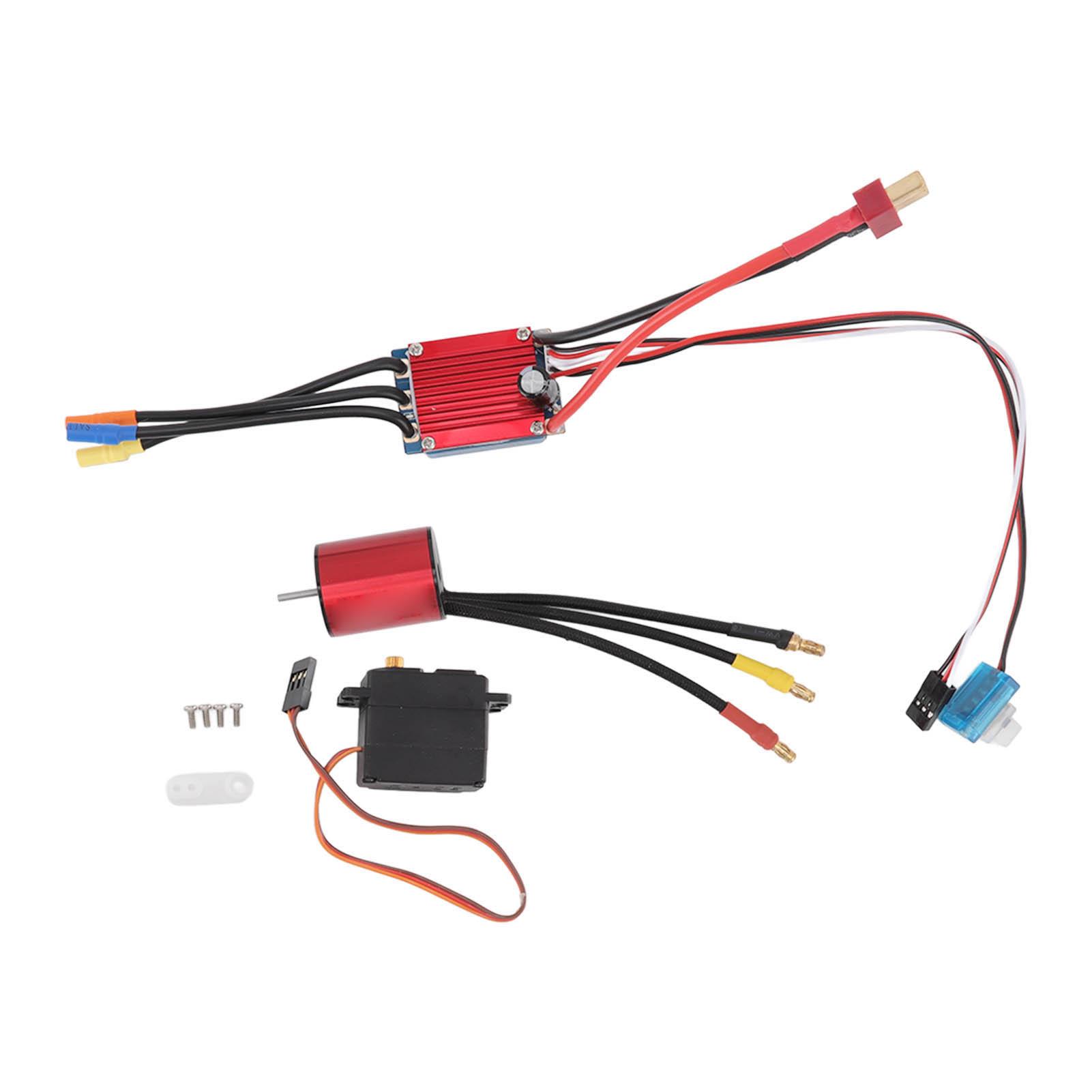S2430 5800KV Brushless Motor 25A Brushless ESC 2.2KG Metal Servo Set for 116 118 RC Car
S2430 5800KV Brushless Motor 25A Brushless ESC 2.2KG Metal Servo Set for 116 118 RC Car