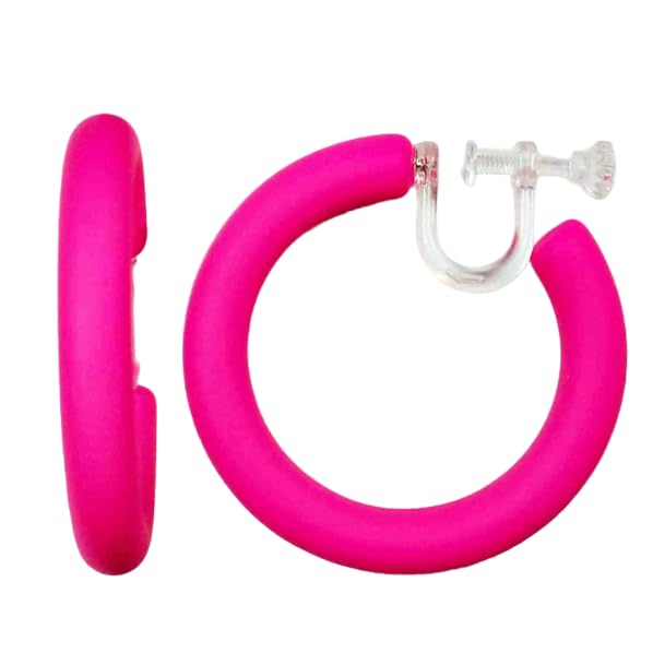 Earrings for Women Popular Earrings Painless Pink Thick Large 40mm Hoop Earrings Resin Earrings Miyabi Grace Miyabi Grace Non-pierced Non-pierced
Earrings for Women Popular Earrings Painless Pink Thick Large 40mm Hoop Earrings Resin Earrings Miyabi Grace Miyabi Grace Non-pierced Non-pierced