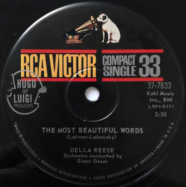 7inch Record DELLA REESE The Most Beautiful Words 377833 RCA Victor 1961 US Blues Used
7inch Record DELLA REESE The Most Beautiful Words 377833 RCA Victor 1961 US Blues Used