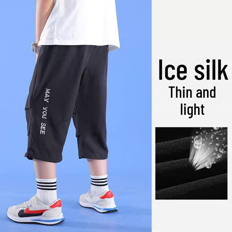Boys Ice Silk Quick-Dry Capri Shorts - 7/8 Length Summer Sports Pants for Big Kids 120 cm чорний
Boys Ice Silk Quick-Dry Capri Shorts - 7/8 Length Summer Sports Pants for Big Kids 120 cm чорний