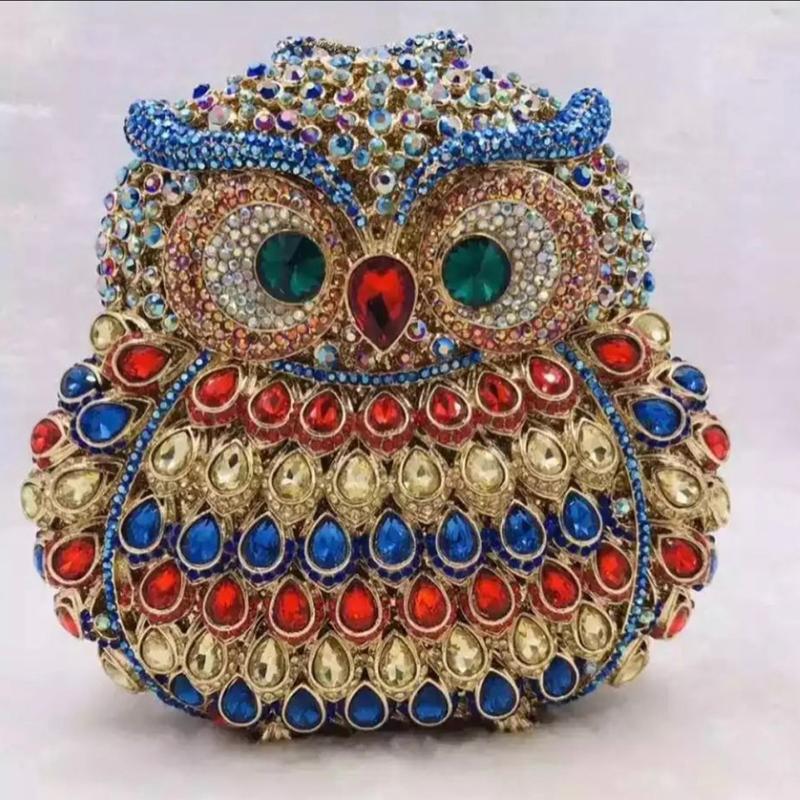 Owl Shape Multi-Colored Rhinestone Crystal Women Evening Clutch Purse Luxury Lady Party Bags Prom Clutches Female Handbags 16cmX16cmX6cm
Owl Shape Multi-Colored Rhinestone Crystal Women Evening Clutch Purse Luxury Lady Party Bags Prom Clutches Female Handbags 16cmX16cmX6cm