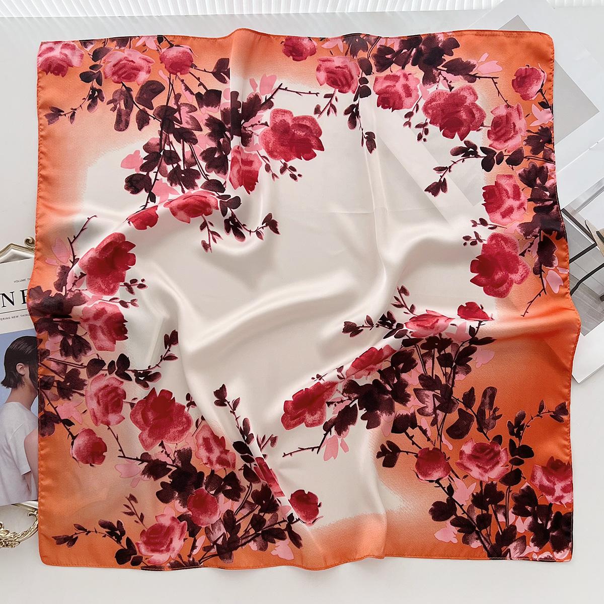Summer Literary Flowers Chinese Style Small Square Scarf Going Out Windproof Age-Reducing Headscarf Decorative Headband Fashion Silk Scarf 66cm
Summer Literary Flowers Chinese Style Small Square Scarf Going Out Windproof Age-Reducing Headscarf Decorative Headband Fashion Silk Scarf 66cm