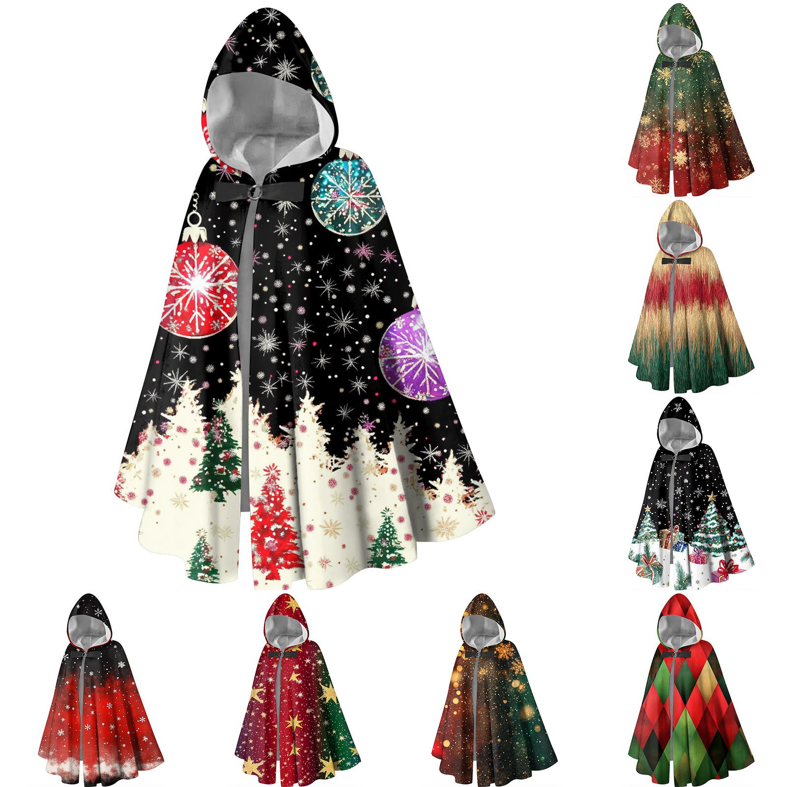 Christmas Print - A Stylish Long Hooded Cape Suitable For Both Men And Women One Size винний
Christmas Print - A Stylish Long Hooded Cape Suitable For Both Men And Women One Size винний