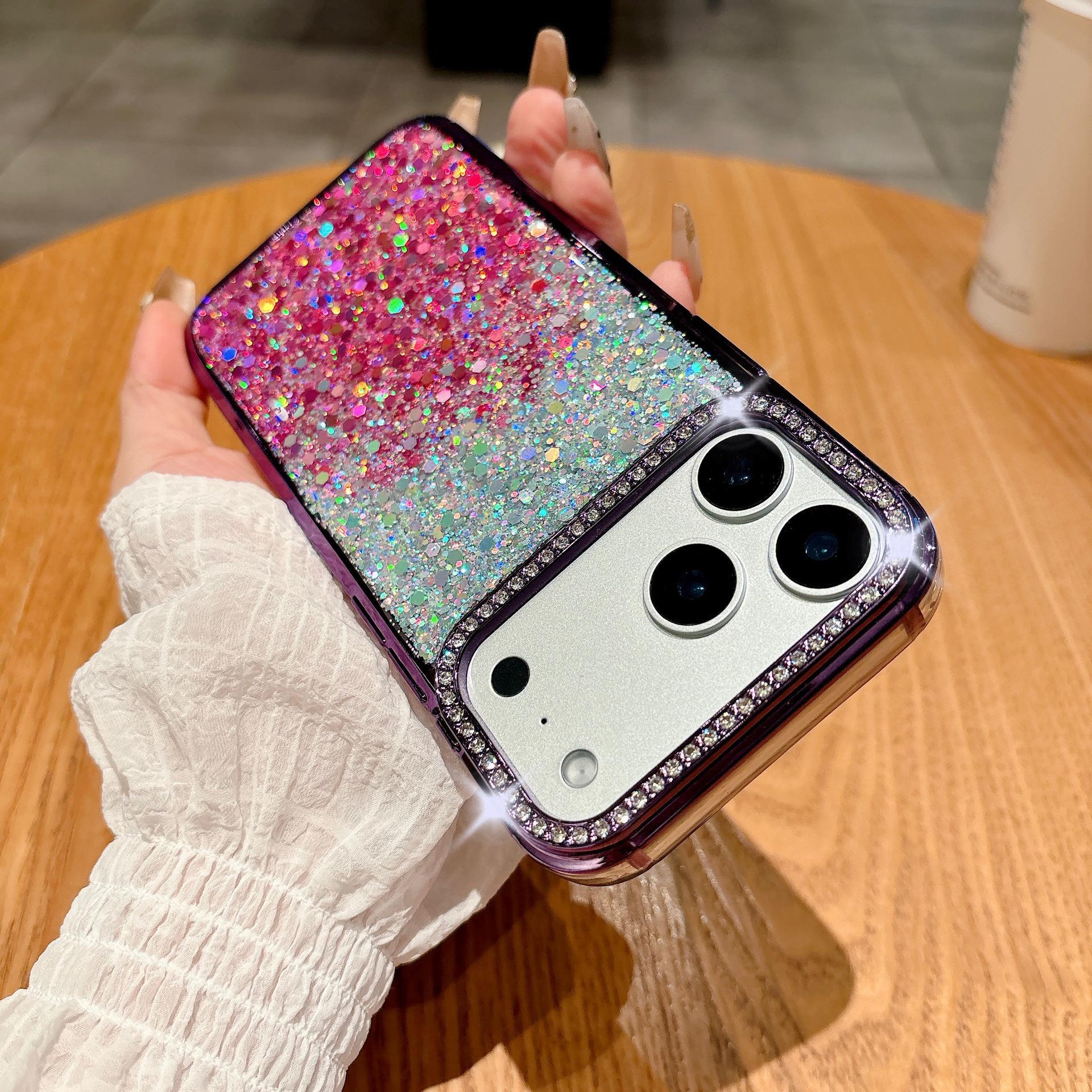 Rhinestone Lens Glitter Gradient Case for iPhone 17 Pro Max - Drop-proof, Electroplated Soft Protective Cover. iPhone 16
Rhinestone Lens Glitter Gradient Case for iPhone 17 Pro Max - Drop-proof, Electroplated Soft Protective Cover. iPhone 16