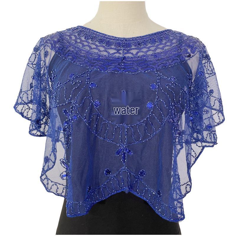 Women s Sheer Sequined Lace Bolero Jacket - Wedding Veil Shoulder Shawl. синий
Women s Sheer Sequined Lace Bolero Jacket - Wedding Veil Shoulder Shawl. синий