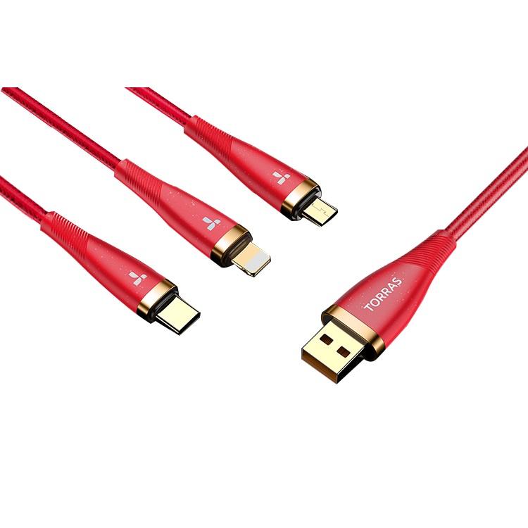 TORRAS Cables 3-in-1 Cable 1 Pack червоний
TORRAS Cables 3-in-1 Cable 1 Pack червоний