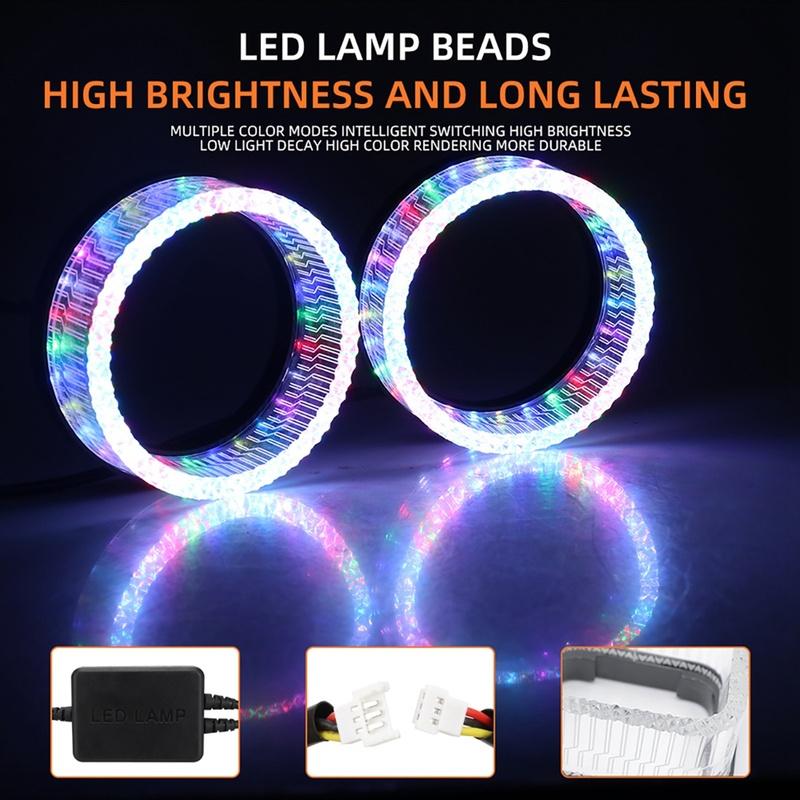 App Controlled 2 In 1 RGB Led Symphony Angel Eyes Ring Light For Car With Daytime Running Light DRL Function Image Color
App Controlled 2 In 1 RGB Led Symphony Angel Eyes Ring Light For Car With Daytime Running Light DRL Function Image Color