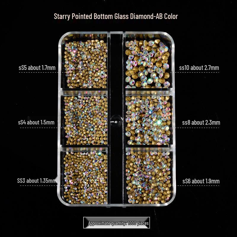 Celebrity Style Austrian Diamond Nail Art Accessories - Gold Base with AB Color Stones
Celebrity Style Austrian Diamond Nail Art Accessories - Gold Base with AB Color Stones