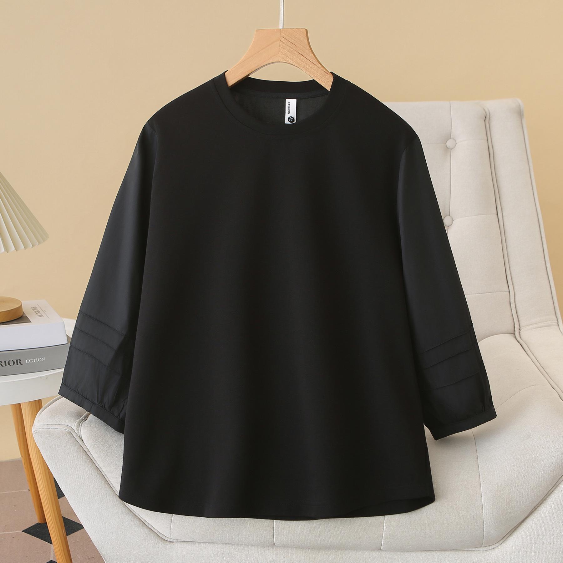 Plus Size Women s Seven-Sleeve Round Neck Casual Pleated Shirt, Spring 2026 Model 3XL чорний
Plus Size Women s Seven-Sleeve Round Neck Casual Pleated Shirt, Spring 2026 Model 3XL чорний