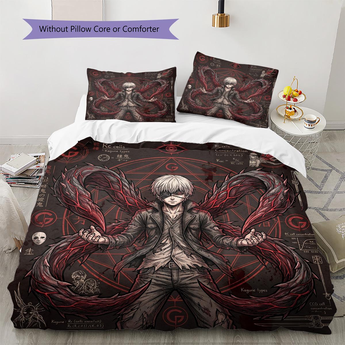 Tokyo Ghoul Pillowcase & Duvet Cover Set for Home Decor Birthday Gift (1 * duvet cover + 2 * pillowcase, without core) 135x200cm
Tokyo Ghoul Pillowcase & Duvet Cover Set for Home Decor Birthday Gift (1 * duvet cover + 2 * pillowcase, without core) 135x200cm