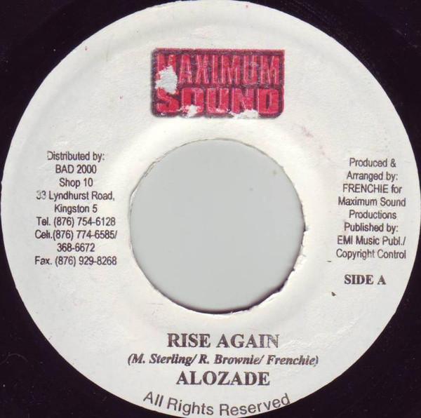 7inch Record ALOZADE - Rise Again NONE Maximum Sound 2002 Jamaica Reggae, Ska & Dub Used
7inch Record ALOZADE - Rise Again NONE Maximum Sound 2002 Jamaica Reggae, Ska & Dub Used