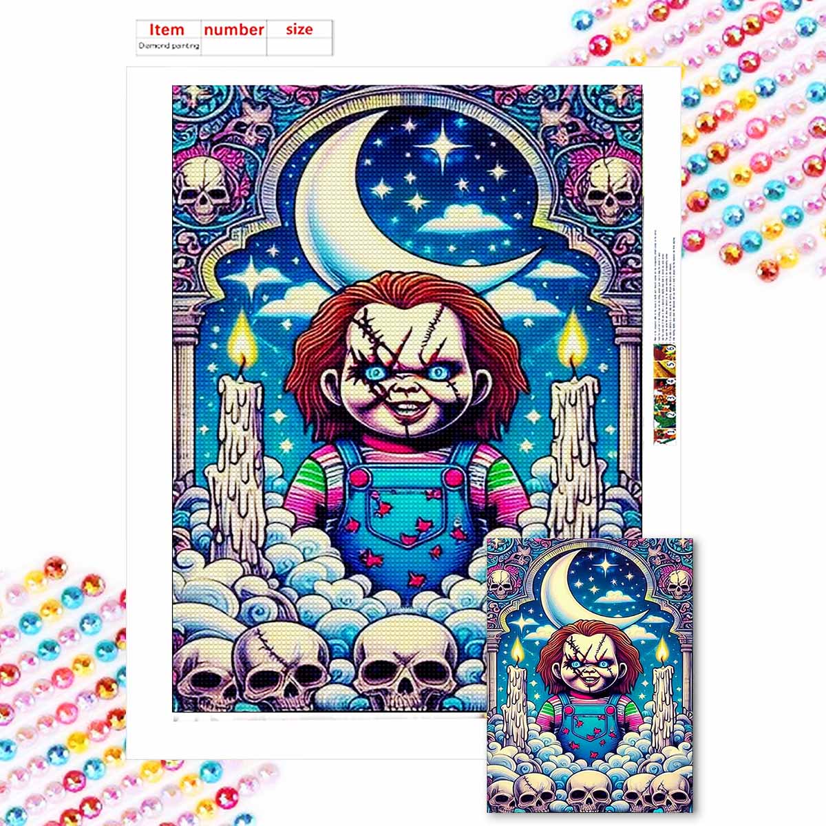 Полная круглая алмазная живопись Маленький дьявол Искусство Стразы Картина Мозаика DIY 5D Вышивка крестом Домашнее украшение Round 20x30cm
Полная круглая алмазная живопись Маленький дьявол Искусство Стразы Картина Мозаика DIY 5D Вышивка крестом Домашнее украшение Round 20x30cm