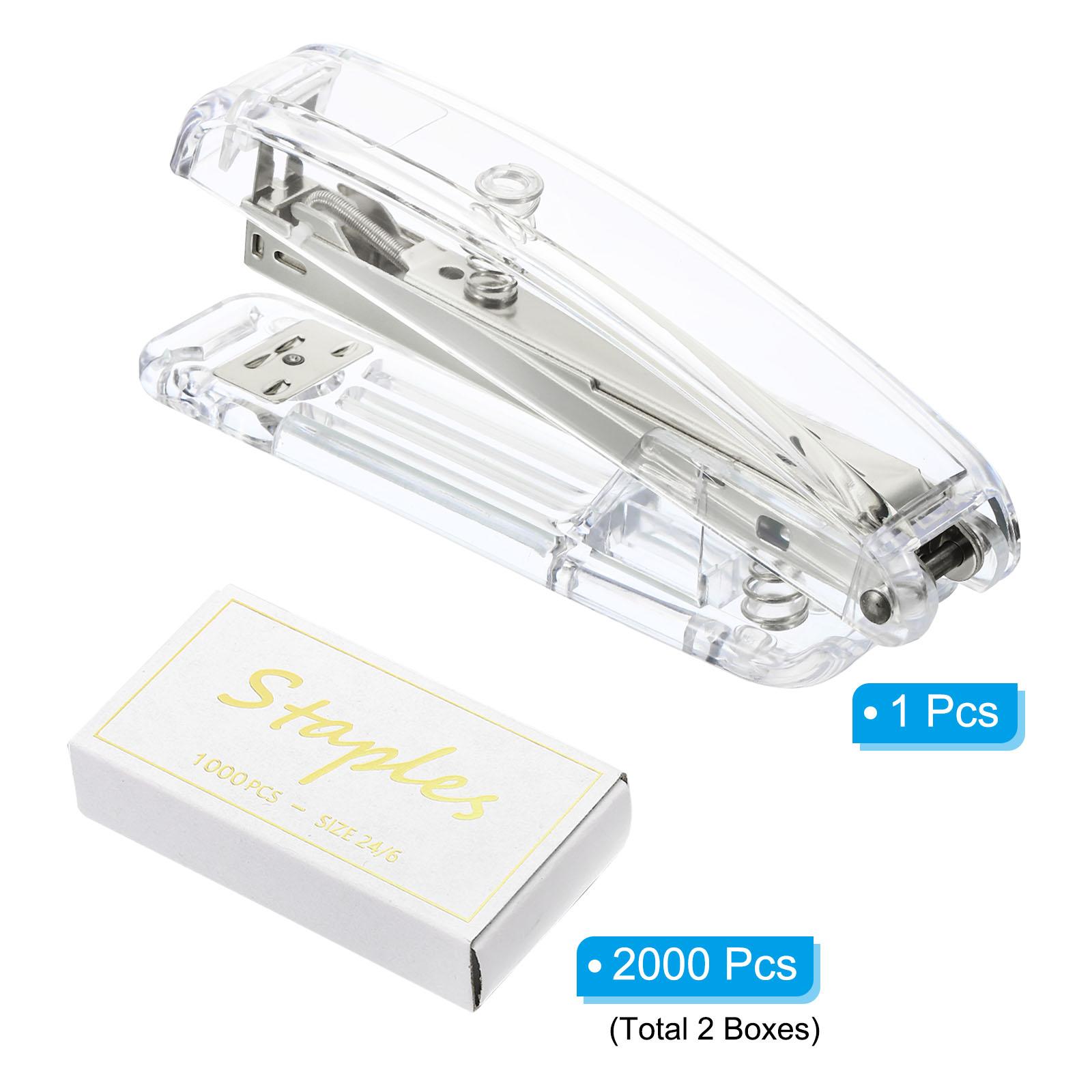 Acrylic Stapler Set Portable Stylish Manual Effortless Desktop Stapler with 2000Pcs 24/6 Staples Stationery Office Binding Tools срібний
Acrylic Stapler Set Portable Stylish Manual Effortless Desktop Stapler with 2000Pcs 24/6 Staples Stationery Office Binding Tools срібний