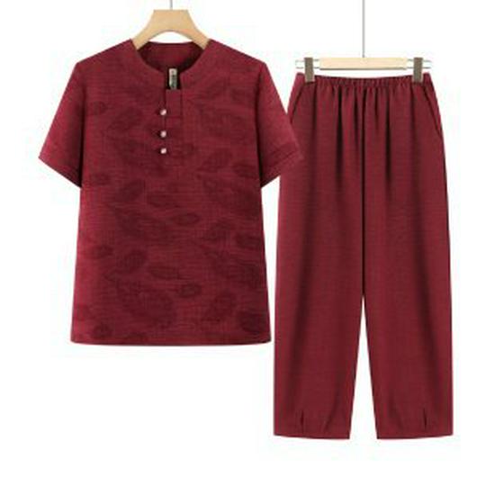 Grandma s Summer Two-Piece Set: Short Sleeve Outfit for Women Aged 60-80 3XL червоний
Grandma s Summer Two-Piece Set: Short Sleeve Outfit for Women Aged 60-80 3XL червоний